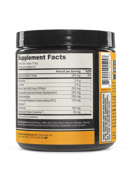 ONNIT Alpha Brain Pre-Workout - Yuzu Peach (20 Serving Tub) ONNITBuy Supplements Australia