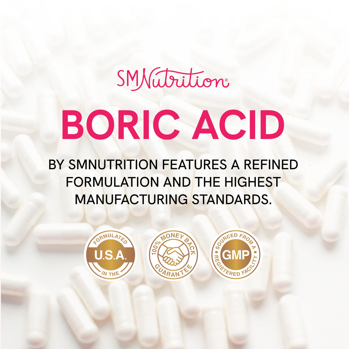 Boric Acid Suppositories for Women | 600mg | for pH Balance, Vaginal Odor & Itching | Feminine Hygiene SMNutritionBuy Supplements Australia