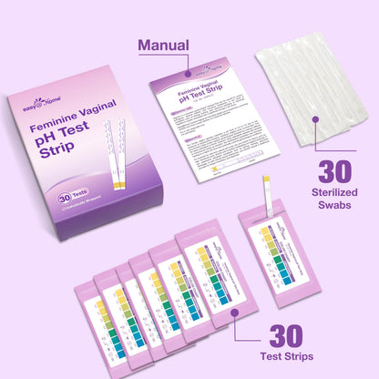 Easy@Home Vaginal pH Test -30 Strips | BV Test Kit at Home for Women | Yeast Infection Test + pH Balance Easy@HomeBuy Supplements Australia