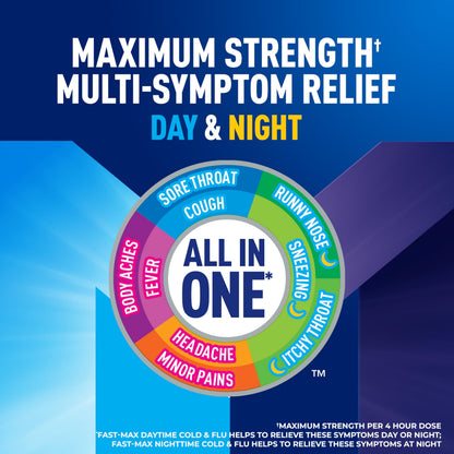 Mucinex Fast-Max Maximum Strength Day & Night Cold and Flu Medicine for Adults, Powerful Over-The-Counter Medication for Cold & Flu Symptoms, Fast Dissolving Liquid Gels, 24 Count Mucinex buy supplements Au