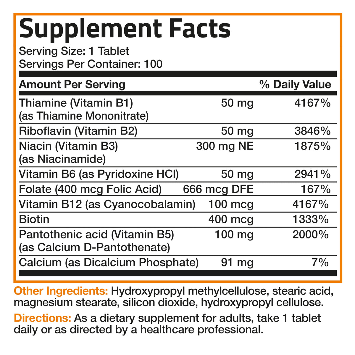 Bronson Super B Vitamin B Complex Sustained Slow Release Vitamin B1, B2, B3, B6, B9 BronsonBuy Supplements Australia