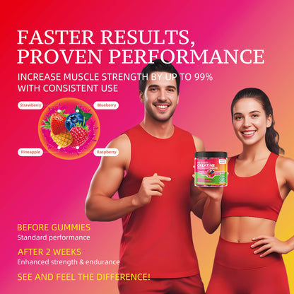 NSF Certified Creatine Gummy - Creatine Monohydrate Gummies 5000mg for Men & Women, Chewables Creatine Monohydrate for Muscle Strength, Muscle Builder, Energy Boost, Pre-Workout Supplement(120 Count) novominsBuy Supplements Australia