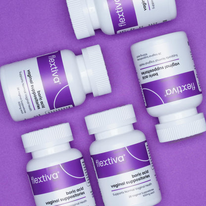 Flextiva Boric Acid Vaginal Suppositories - Boric Acid Pills for Women - Vaginal Health pH Balance for Women FlextivaBuy Supplements Australia