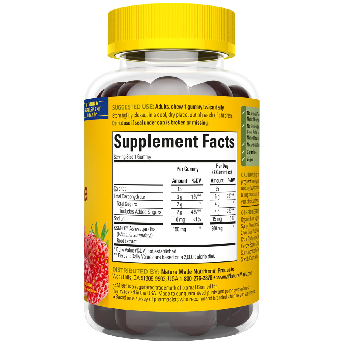Nature Made Ashwagandha Gummies, Vegan, KSM 66 Ashwagandha Supplement for Stress Support, 60 Count, 30-Day Supply Nature MadeBuy Supplements Australia
