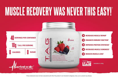 Metabolic Nutrition, TAG, Trans Alanyl Glutamine, 100% L-Glutamine Peptide Powder Metabolic NutritionBuy Supplements Australia