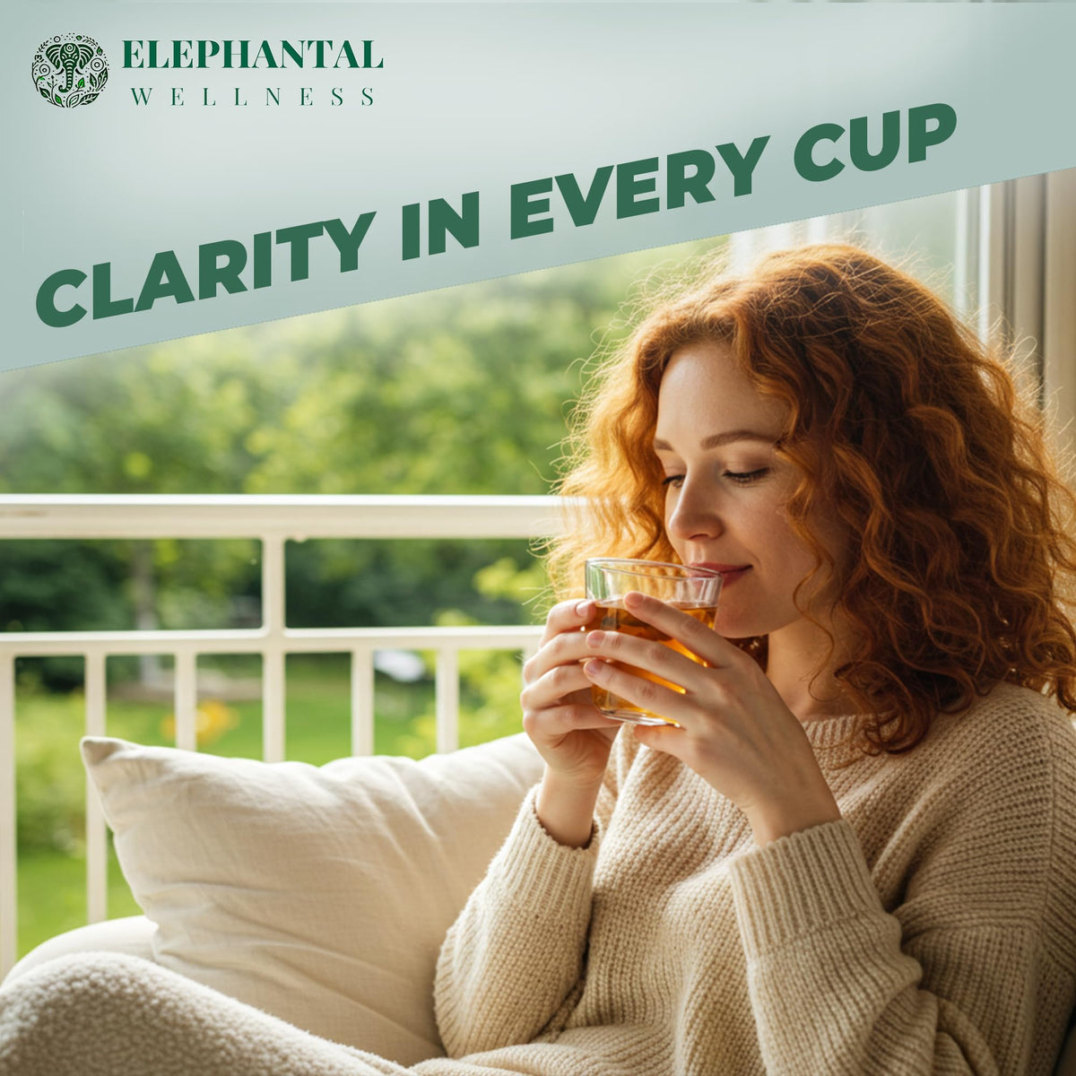 Elephantal Wellness Premium Brain Herbal Tea | Nootropic Focus & Mental Clarity with Ginkgo, Bacopa, Gotu Kola & Rosemary | Non-GMO, Caffeine-Free Coffee Alternative, Handmade Loose Leaf Blend, 2oz Loose Leaf, 20 Servings Elephantal WellnessBuy Supplements Australia