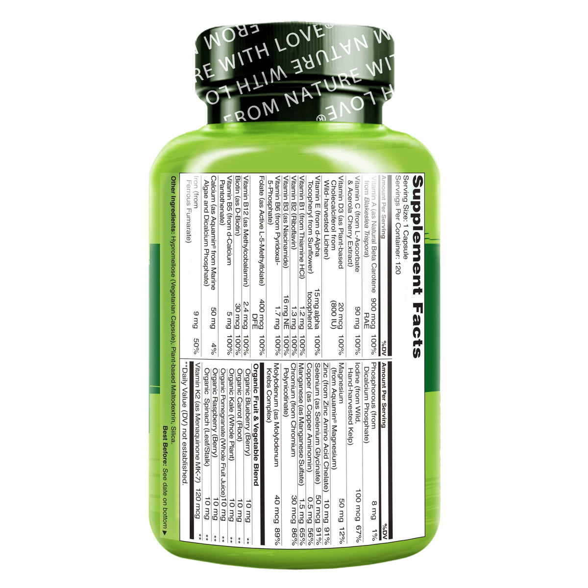 NATURELO One Daily Multivitamin for Women - Energy Support - Whole Food Supplement NATURELOBuy Supplements Australia