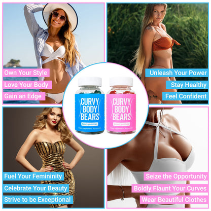 Curvy Body Bears Gummies Combo Pack - Chest and Bum Gummies - Workout Aid Curvy Body BearsBuy Supplements Australia