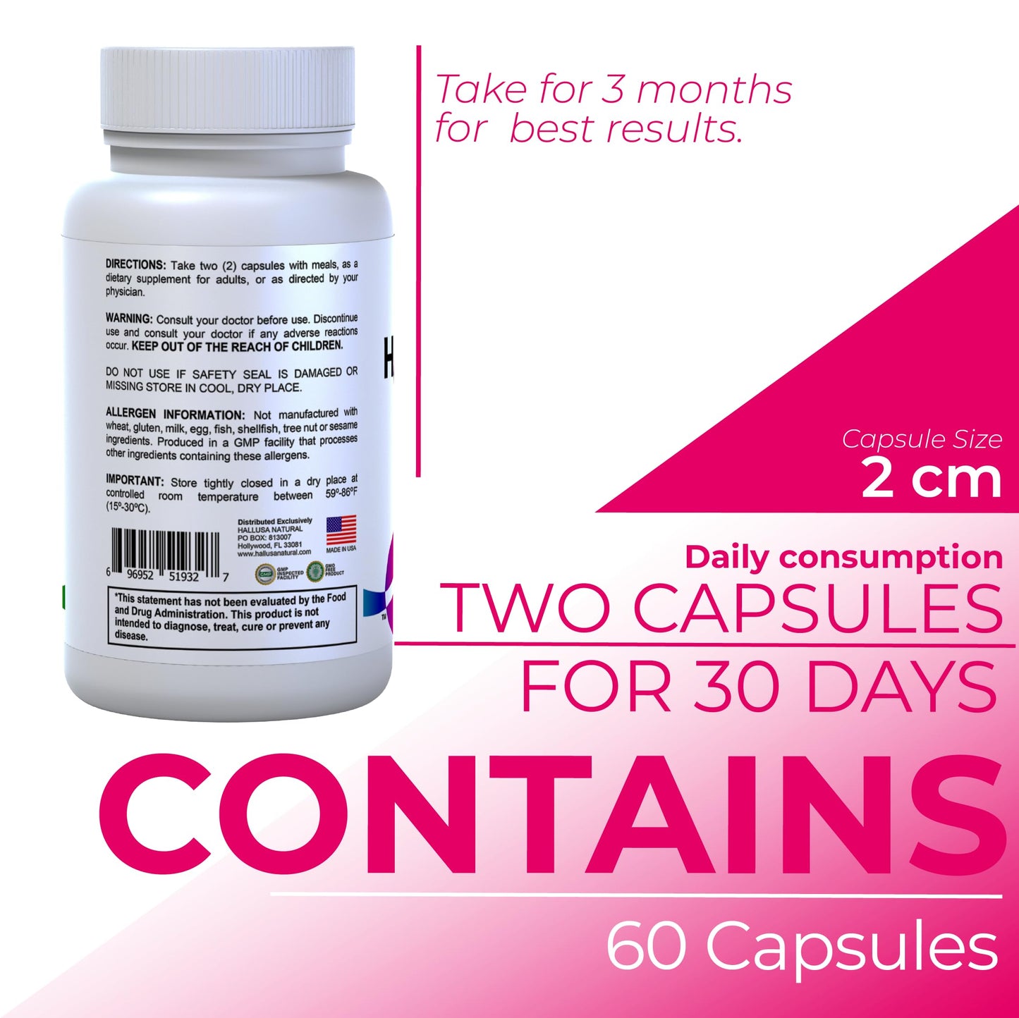 Women’s Multivitamin 18+ Vitamins & Minerals | Biotin, Folic Acid, Zinc, Calcium, Magnesium & Vitamin D | Hair, Skin & Nails Support, Energy Hallusa NaturalBuy Supplements Australia