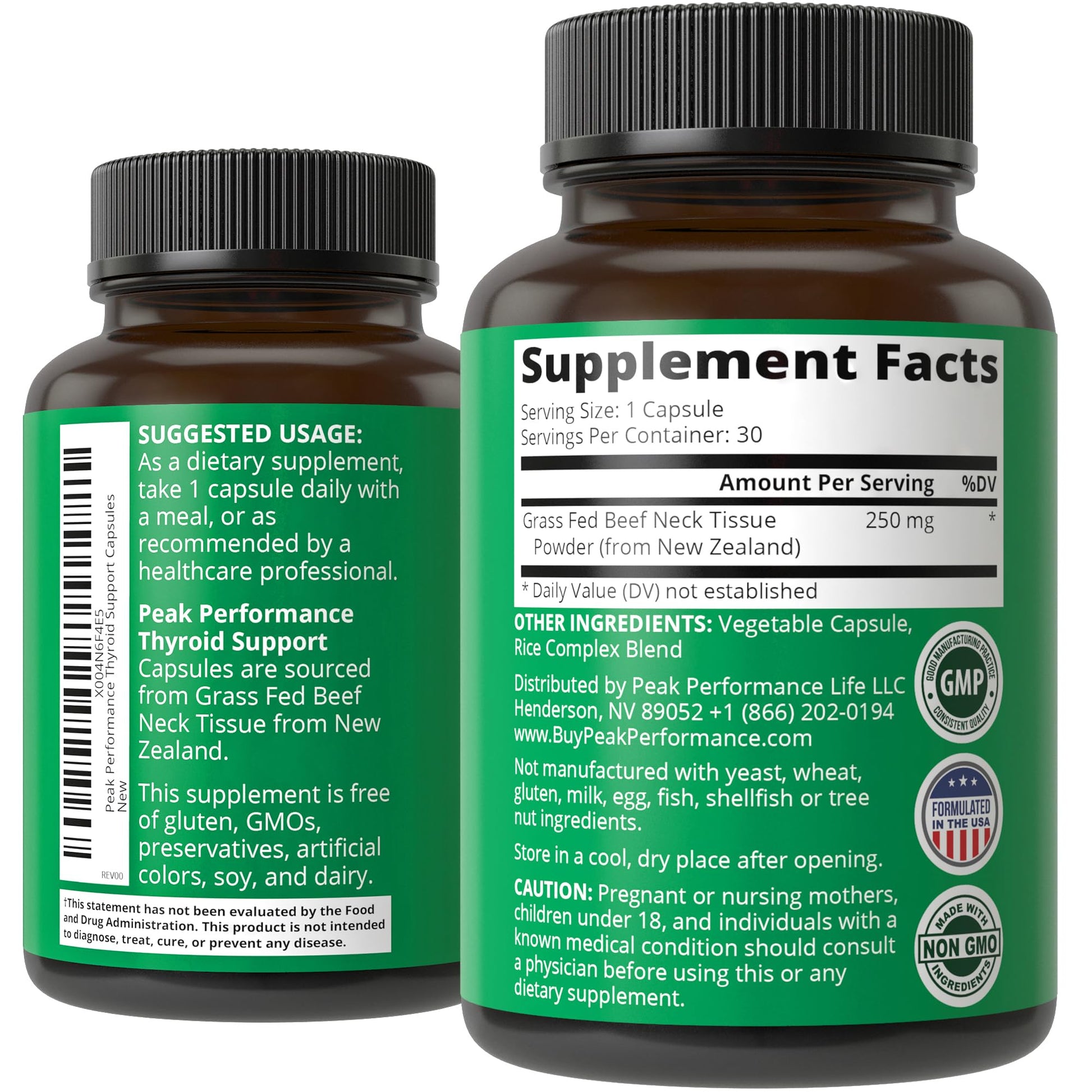Raw Desiccated Thyroid Supplement. Grass Fed New Zealand Beef Neck & Thyroid Gland Capsules for Women and Men. Ancestral Living Ethically Sourced Bovine Supplements for Energy and Metabolism Support Peak PerformanceBuy Supplements Australia