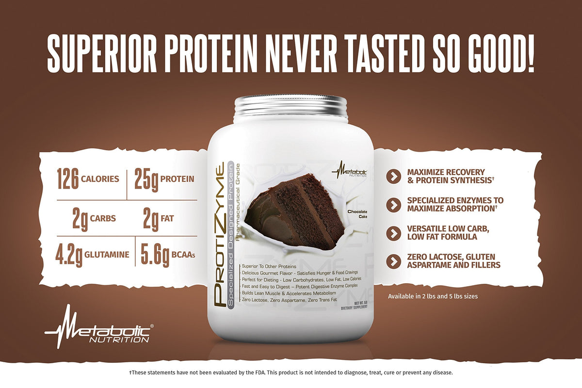 Metabolic Nutrition | Protizyme | 100% Whey Protein Powder | High Protein, Low Carb Metabolic NutritionBuy Supplements Australia