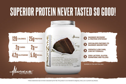 Metabolic Nutrition | Protizyme | 100% Whey Protein Powder | High Protein, Low Carb Metabolic NutritionBuy Supplements Australia