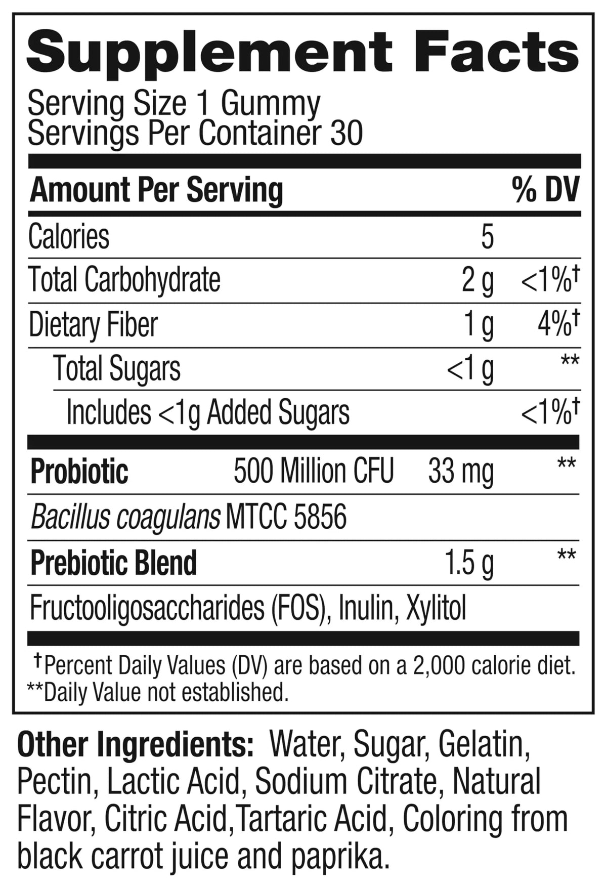 OLLY Probiotic + Prebiotic Gummy, Digestive Support and Gut Health, 500 Million CFUs, Fiber, Adult Chewable Supplement for Men and Women, Peach, 30 Day Supply - 30 Count OLLYBuy Supplements Australia