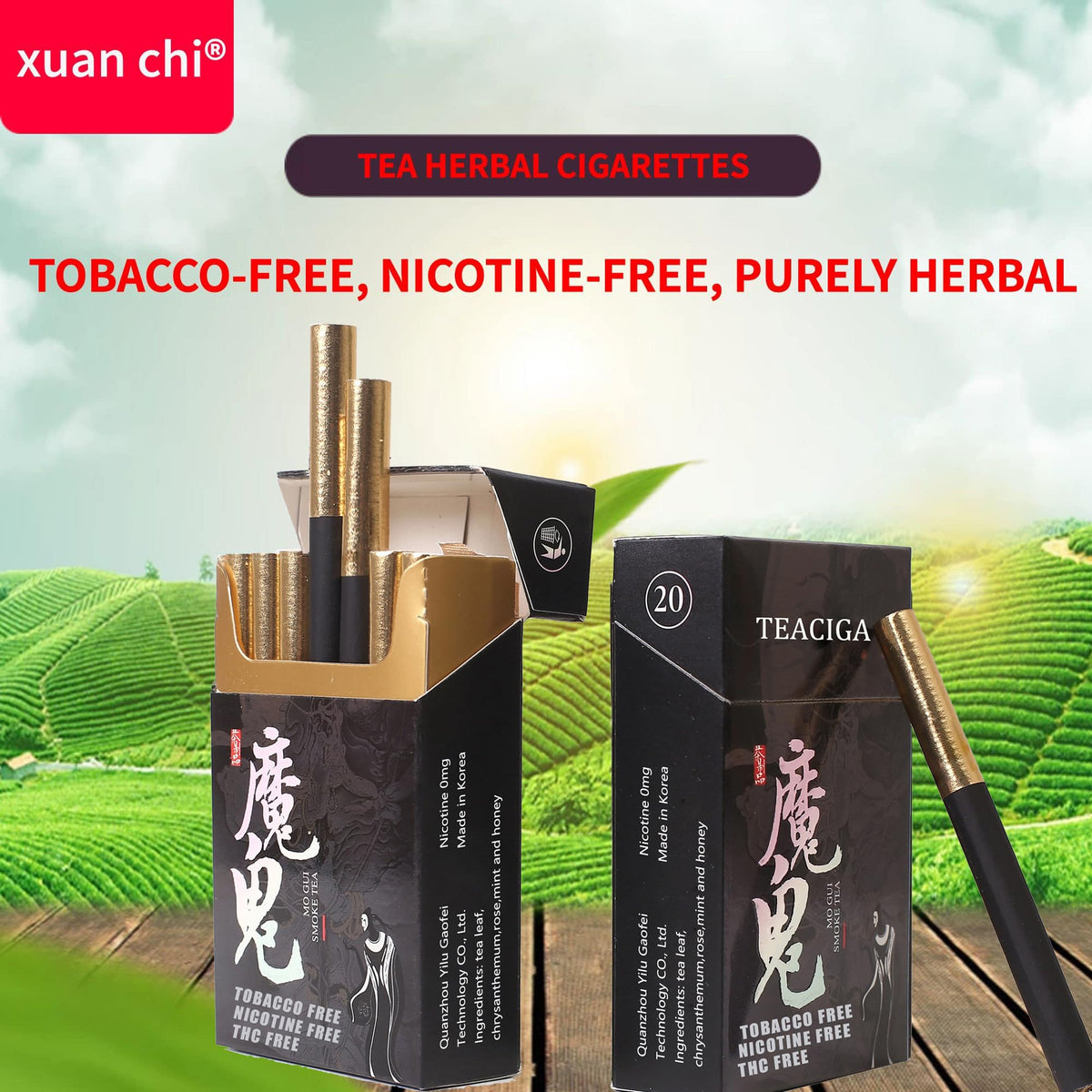 Honey and rose Herbal Cigarettes - Tobacco and Nicotine Free 2 Packs xuan chiBuy Supplements Australia