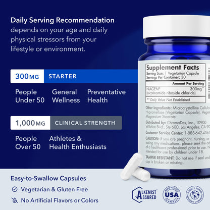 TRU NIAGEN Patented NAD Supplement for Brain Function, Anti Aging & Cell Regeneration, 300mg Niagen, 30 Servings | Supports Cellular Energy, Muscle | Nicotinamide Riboside (NR) Take 1 Daily | 2 Bottle TRU NIAGENBuy Supplements Australia