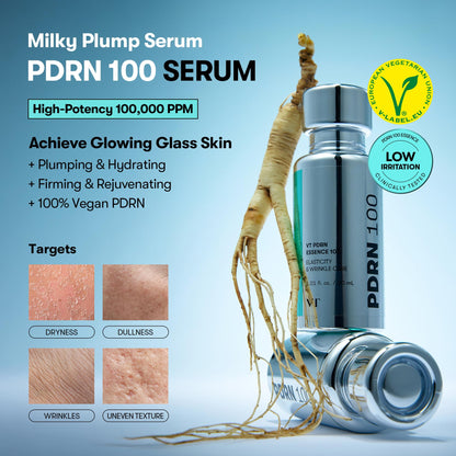 VT COSMETICS PDRN 100 Essence, Intensive Glow Serum, 100,000ppm Vegan PDRN, Skin Restoration & Plumping, Hydrating & Moisturizing