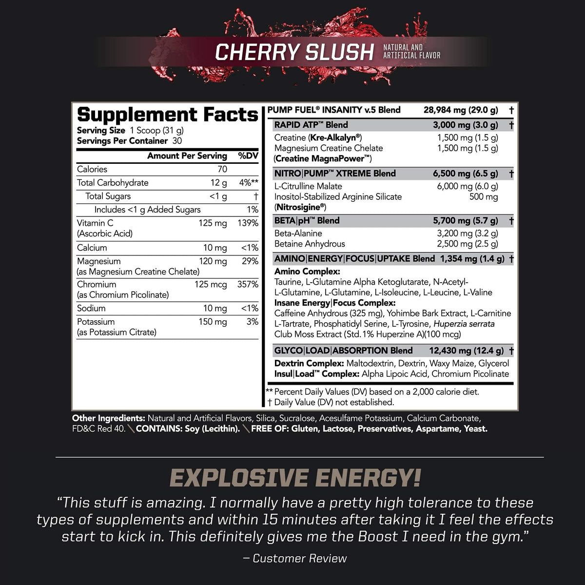 PMD Sports Ultra Pump Fuel Insanity - Pre Workout – Cherry Slush (30 Servings) Sports Omega Cuts Elite Thermogenic Fat Burner (90 Softgels)