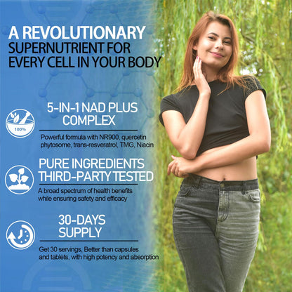 NAD Supplement, Liposomal NAD Nicotinamide Riboside Resveratrol 900mg Quercetion, TMG, Vitamin B3, High Potency NAD Plus Liquid Supplement for Cell Regenerator, Longevity, Energy, Anti-Aging, Focus AMENQ hHEALTHBuy Supplements Australia