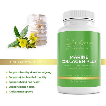 Lily Green | Marine Collagen with Hyaluronic Acid & Vitamin C - 1650mg per Serving Lily Green SupplementsBuy Supplements Australia