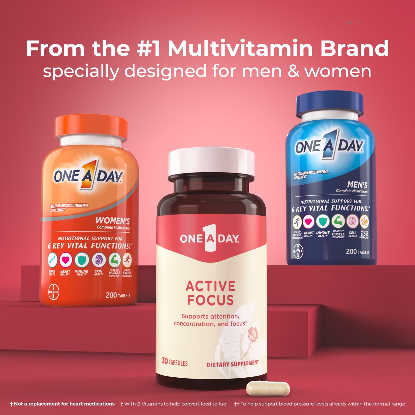 ONE A DAY Bundle Multivitamin for Men 200 Count Tablets Active Focus Supplement ONE A DAYBuy Supplements Australia