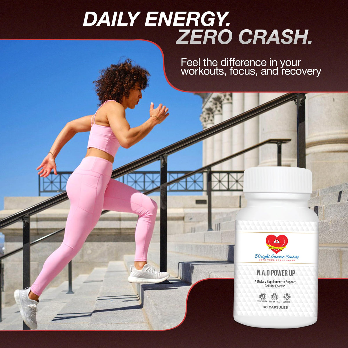 Weight Success Centers NAD+ Power Up Liposomal NAD+ Supplement – High Potency for Cellular Energy & Healthy Aging – Vegan, Gluten-Free, Non-GMO – for Men & Women – 30-Day Supply Weight Success CentersBuy Supplements Australia