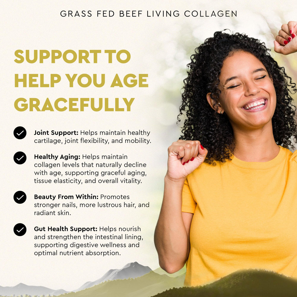 Ancestral Supplements Grass Fed Beef Living Collagen Nutritional Powder Supplement, 3000mg, Promotes Healthier, Younger Looking Skin, Hair, Nails and Joints, Type II, 180 Capsules Ancestral Supplements buy supplements Au