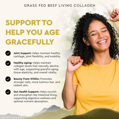 Ancestral Supplements Grass Fed Beef Living Collagen Nutritional Powder Supplement, 3000mg, Promotes Healthier, Younger Looking Skin, Hair, Nails and Joints, Type II, 180 Capsules Ancestral Supplements buy supplements Au