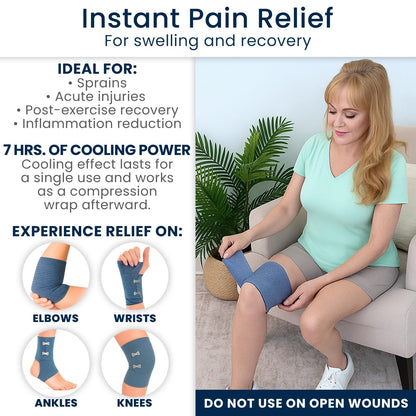 Dr Pat's Ice Tape - Cooling Bandage Wrap Athletic Tape - Compression Instant Cold Compress Wrap with Menthol - Elastic, Athletic for Sore Muscles, Pain Relief Now, Swelling, Recovery, Sports Dr. Pat's buy supplements Au