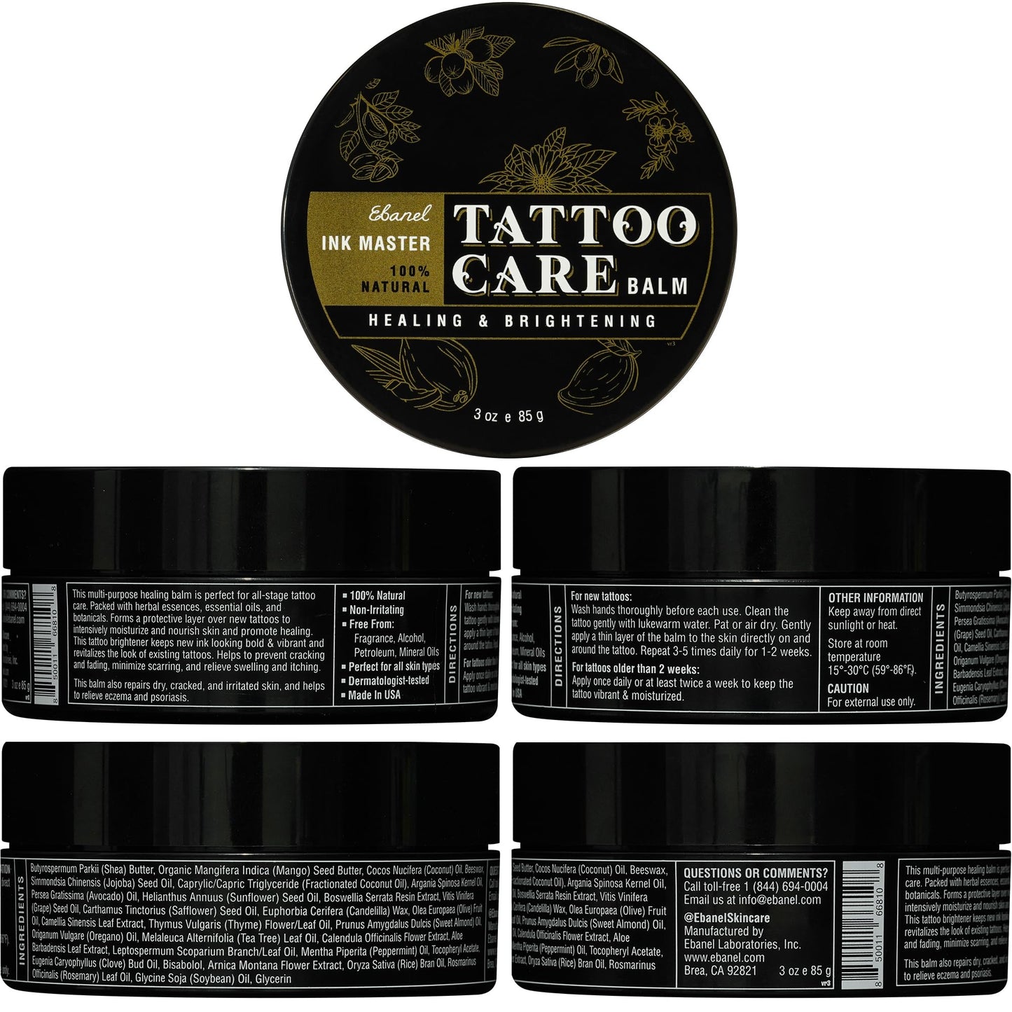 Ebanel Bundle of 5% Lidocaine Numbing Spray and Tattoo Aftercare Healing Balm Ebanel buy supplements Au