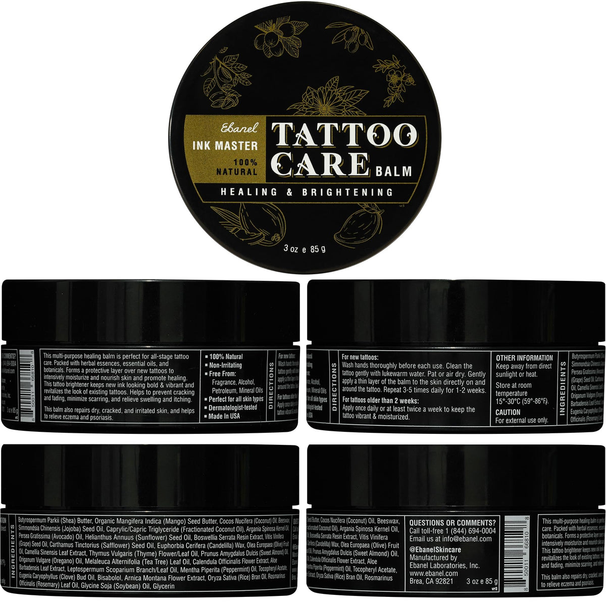 Ebanel Bundle of 5% Lidocaine Numbing Spray and Tattoo Aftercare Healing Balm Ebanel buy supplements Au