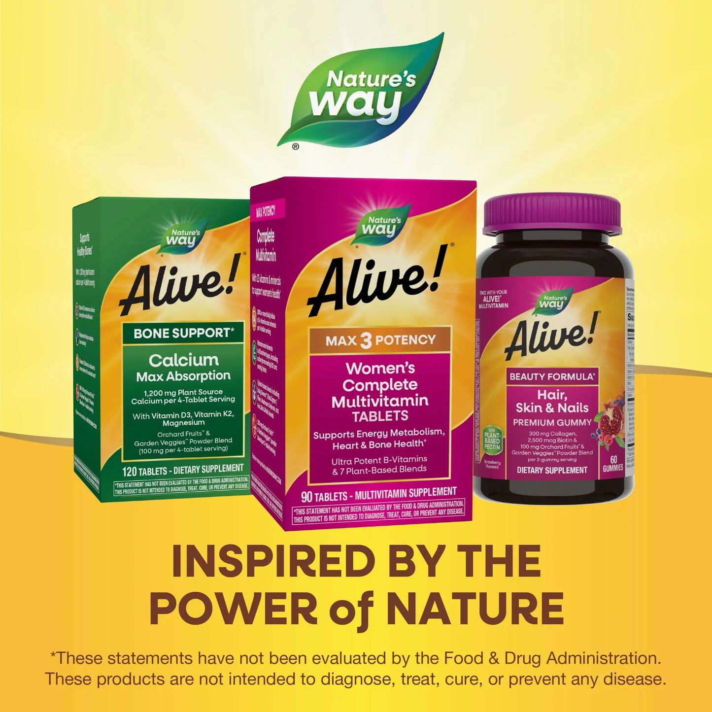 Nature's Way Alive! Max3 Daily Women's Multivitamin, Food-Based Blends (1,130mg per serving) and Antioxidants, 90 Tablets Nature's WayBuy Supplements Australia