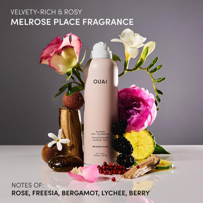 OUAI Super Travel Size Dry Shampoo - Volumizing Dry Shampoo - Absorbs Oil, Dirt & Sweat - Blends Seamlessly into Hair with Zero Residue & Enriched with a Long-Lasting Scent - Melrose Place (2 oz) OUAIBuy Supplements Australia