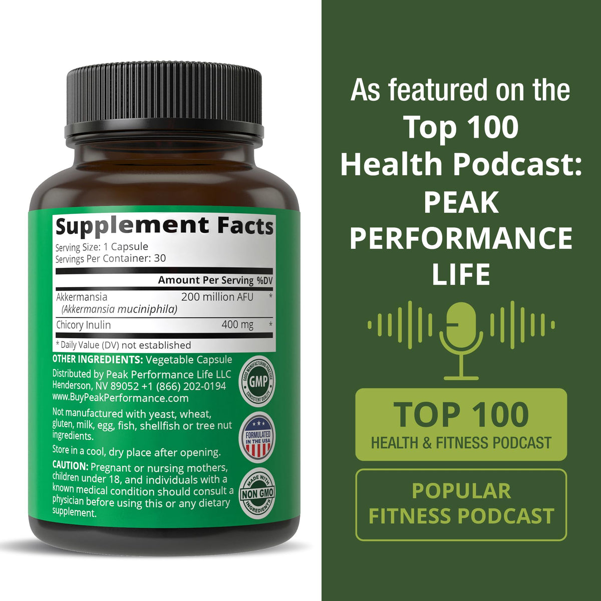 Akkermansia Probiotic to Increase GLP-1 Production. Ultra High Strength Akkermansia Muciniphila Live Strain with Prebiotic Fiber for Gut Health & Microbiome Balance. Delayed Release, 3rd Party Tested Peak PerformanceBuy Supplements Australia