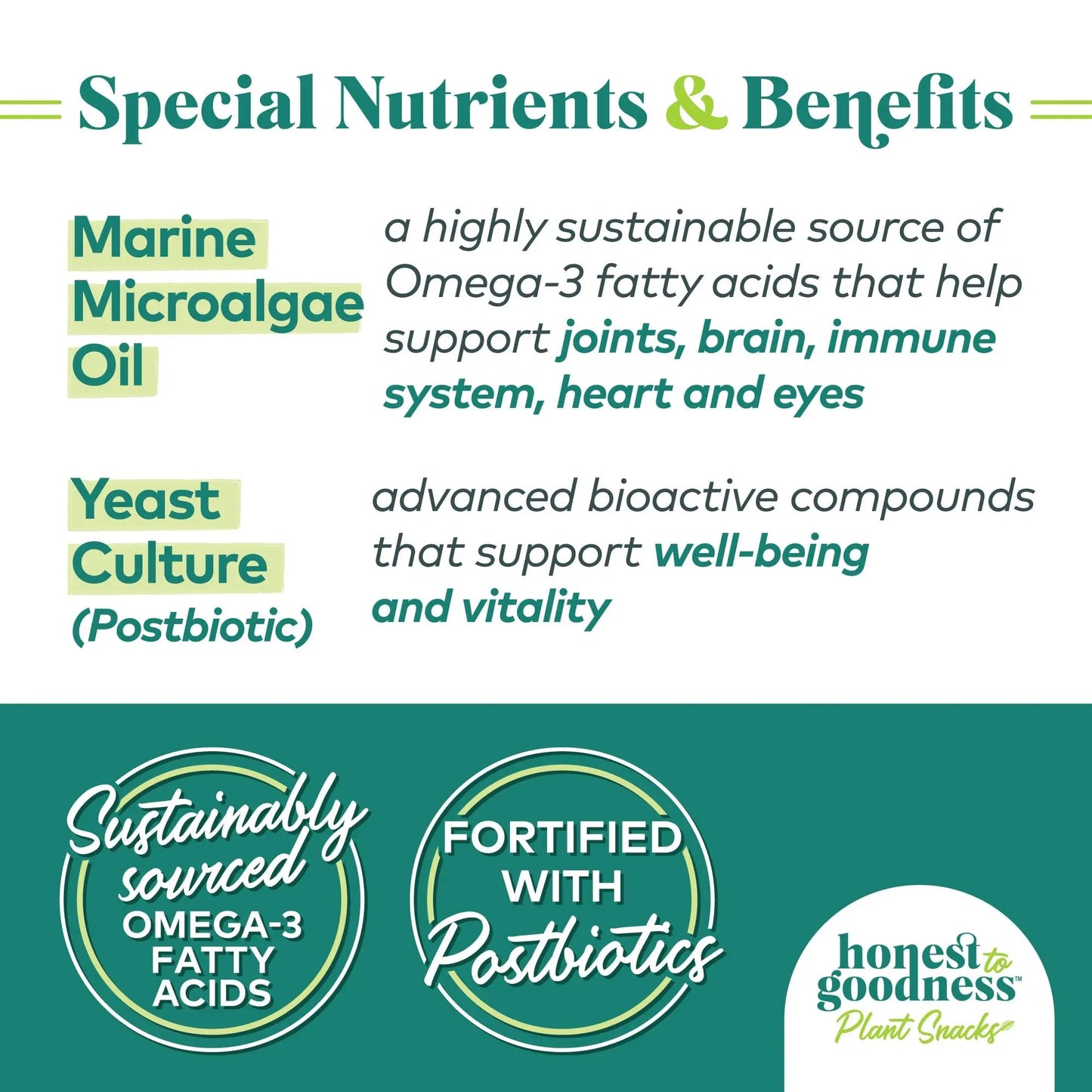 Honest to Goodness Plant Snacks Dog Treats, Enriched with Omega 3s & Postbiotics, 8oz Variety Pack, 6 Bags Honest to GoodnessBuy Supplements Australia