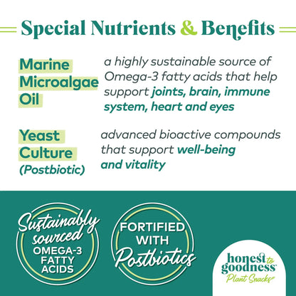 Honest to Goodness Plant Snacks Dog Treats, Enriched with Omega 3s & Postbiotics, 8oz Variety Pack, 6 Bags Honest to GoodnessBuy Supplements Australia