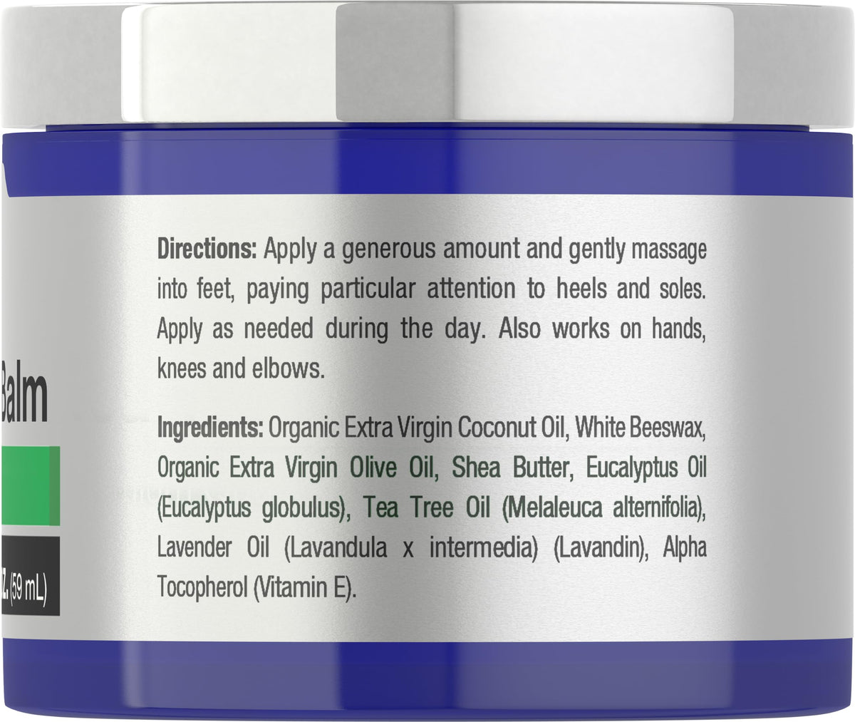 Tea Tree Oil Foot Balm | 2 oz | Moisturizes and Nourishes Dry Skin & Feet | Scientifically HorbäachBuy Supplements Australia