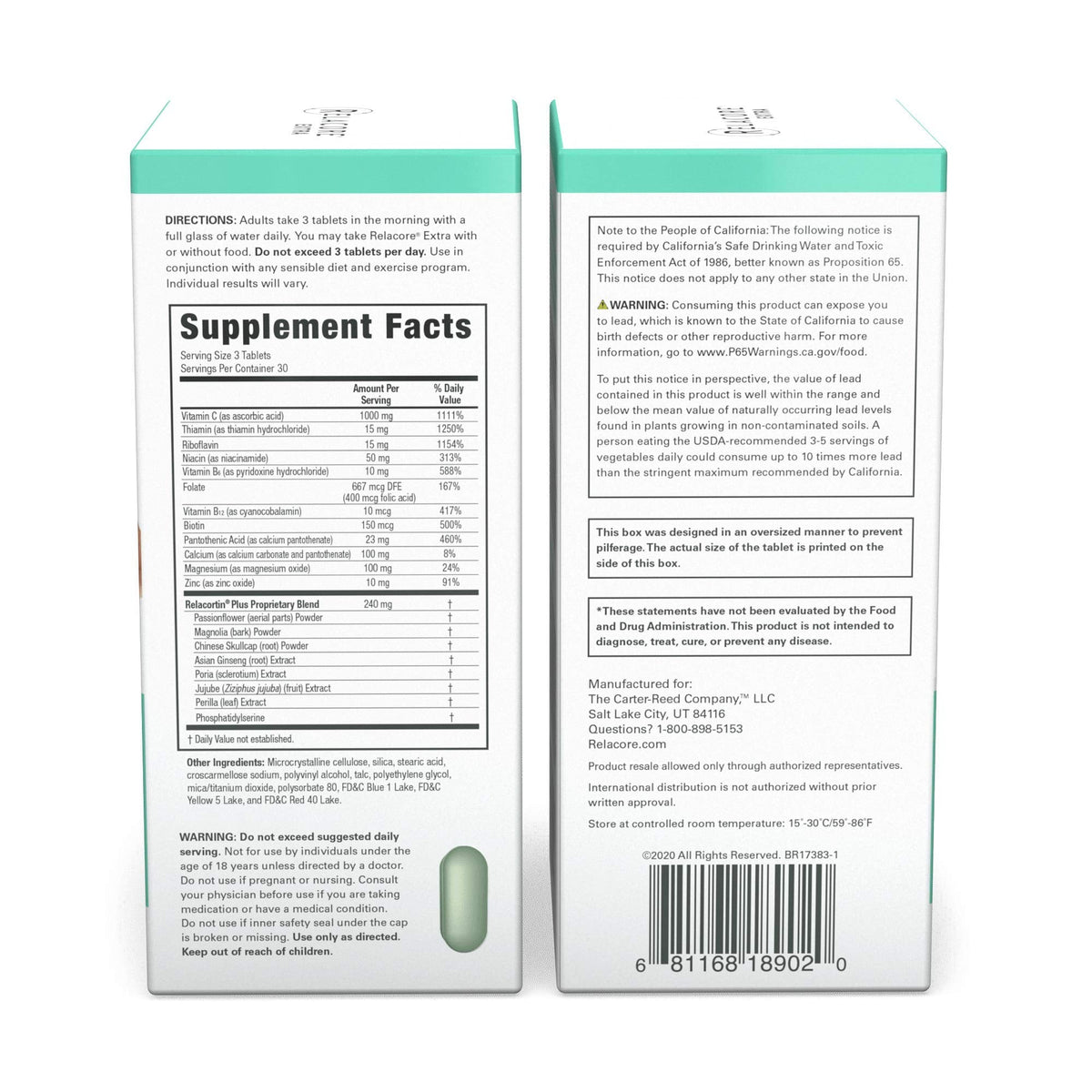 Relacore Extra Maximum Strength - Cortisol Supplements for Women - Reduce Cortisol Related Belly Fat - Stress Relief Supplement - Calm Mind
