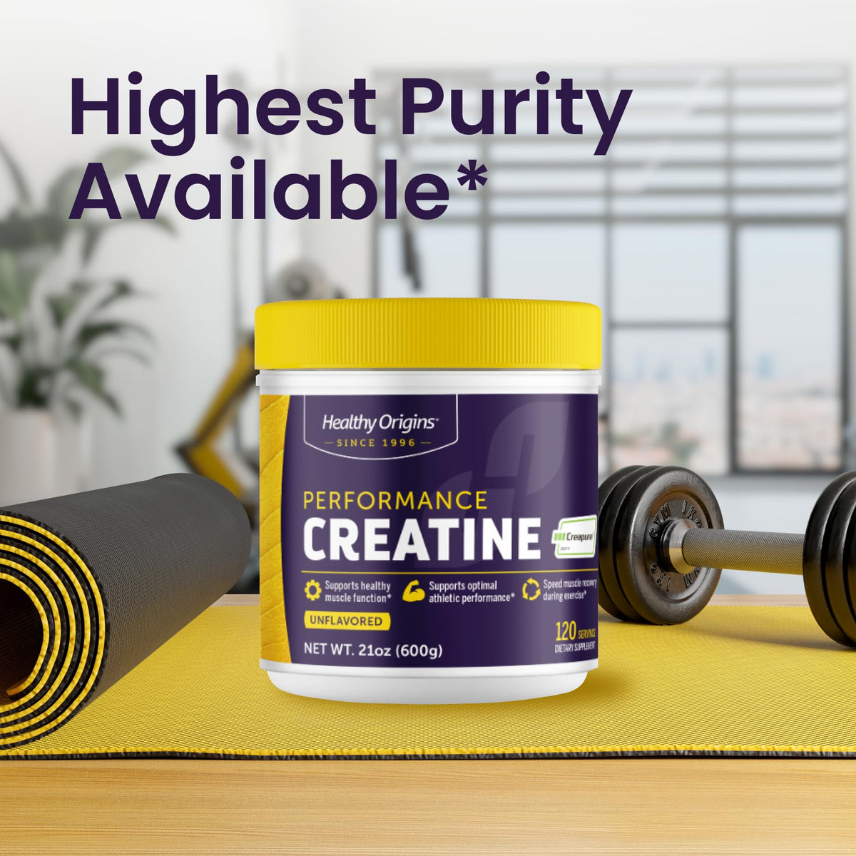 Healthy Origins® Performance Creatine with Creapure®, Unflavored Micronized Powder, Supports Muscle Function, Energy & Recovery, 21.2oz (600g), 120 Servings Healthy OriginsBuy Supplements Australia