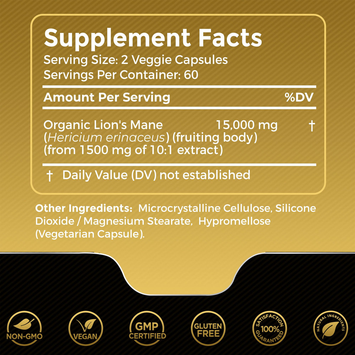 Lions Mane Supplement Capsules - 120 Count - Mushroom Supplement, Brain Supplements WELLNESS LABSRXBuy Supplements Australia