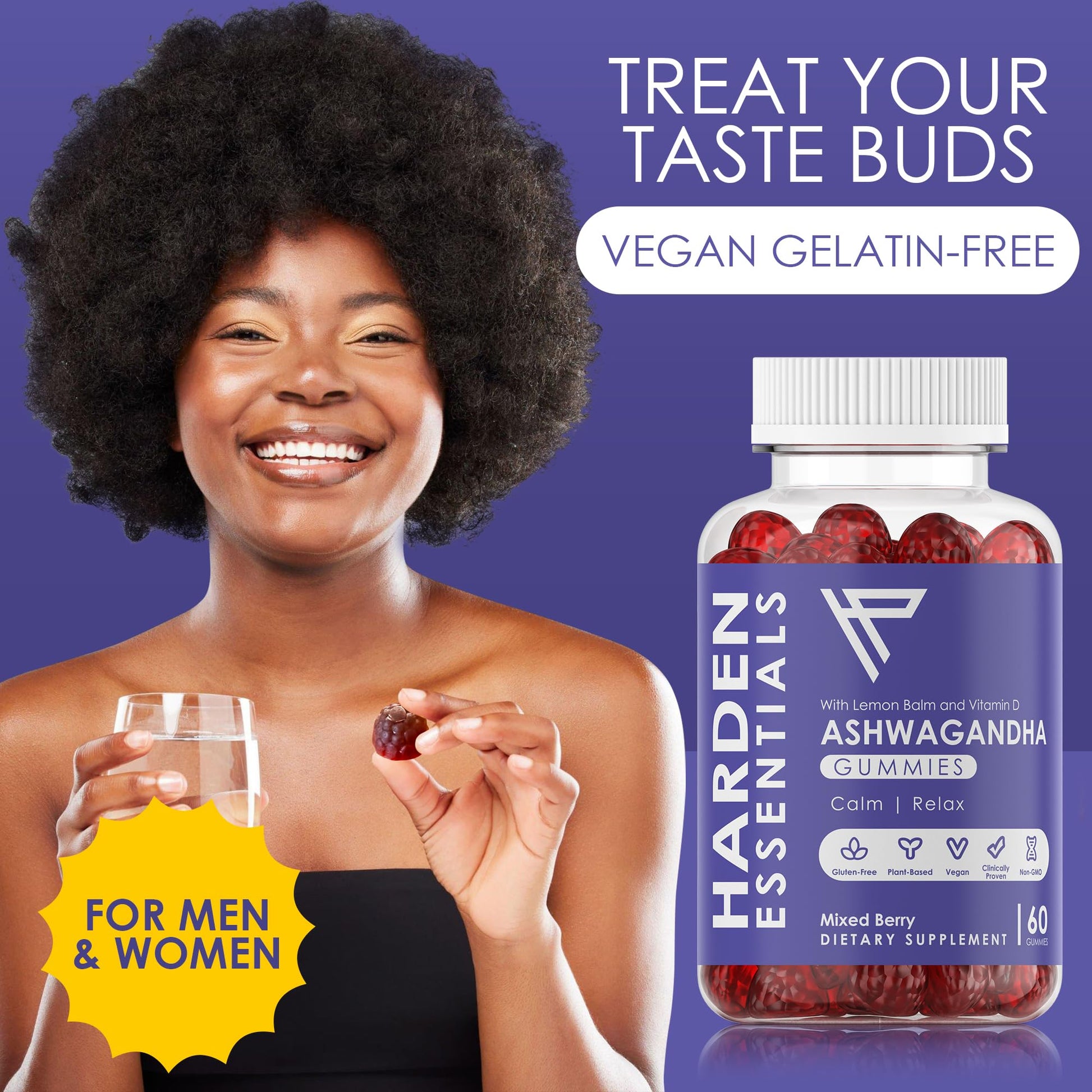 KSM-66 Ashwagandha Gummies 750mg Per Gummy – 1,500mg Per Serving – Stress & Cortisol Support – with Lemon Balm & Vitamin D – 60 Count (30 Day Supply) – Vegan – Harden Essentials Harden essentialsBuy Supplements Australia
