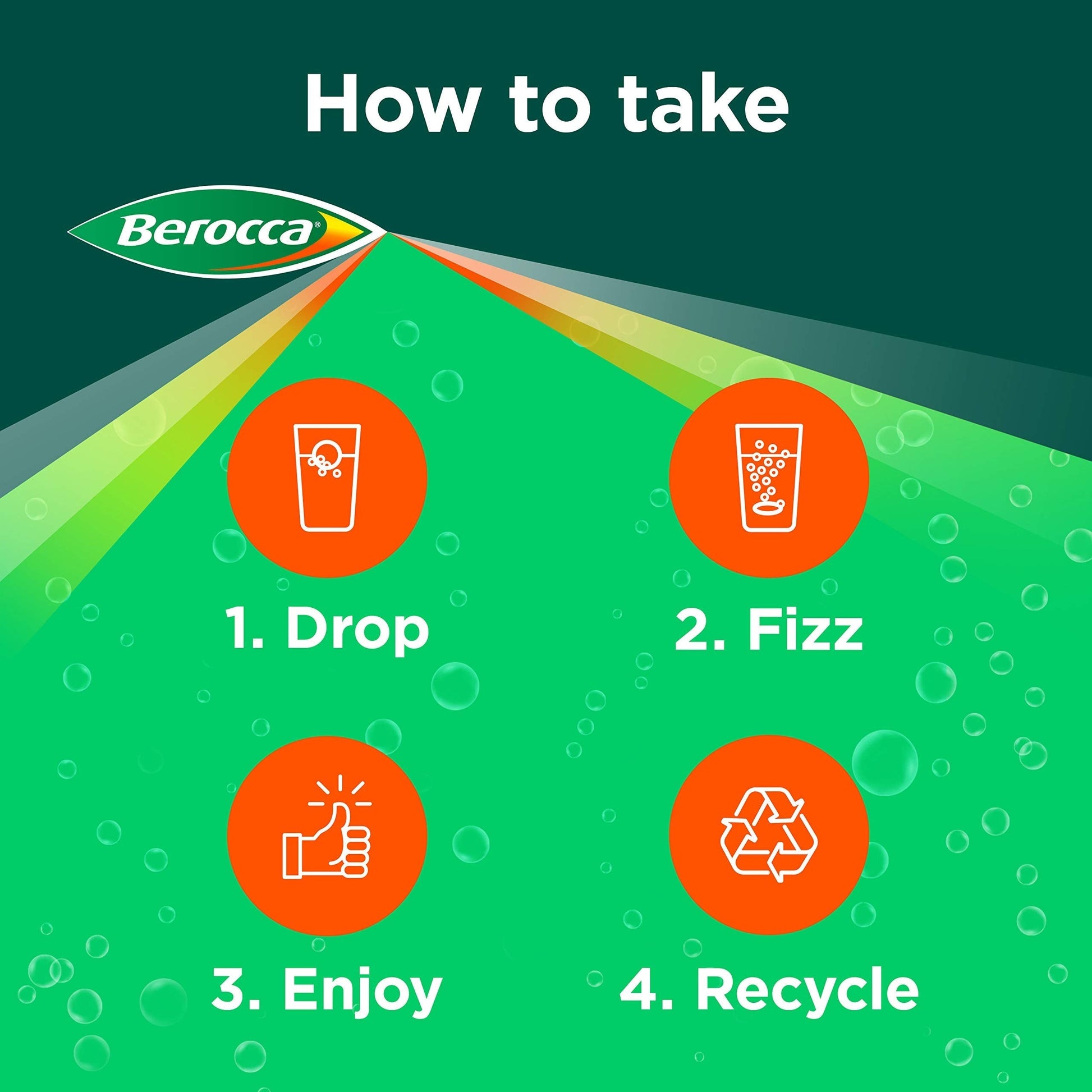 Berocca Vitamin C Effervescent Tablets, with Magnesium, Vitamin B12 and Vitamin B BeroccaBuy Supplements Australia