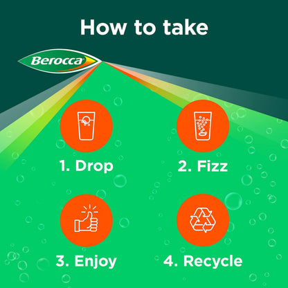 Berocca Vitamin C Effervescent Tablets, with Magnesium, Vitamin B12 and Vitamin B BeroccaBuy Supplements Australia