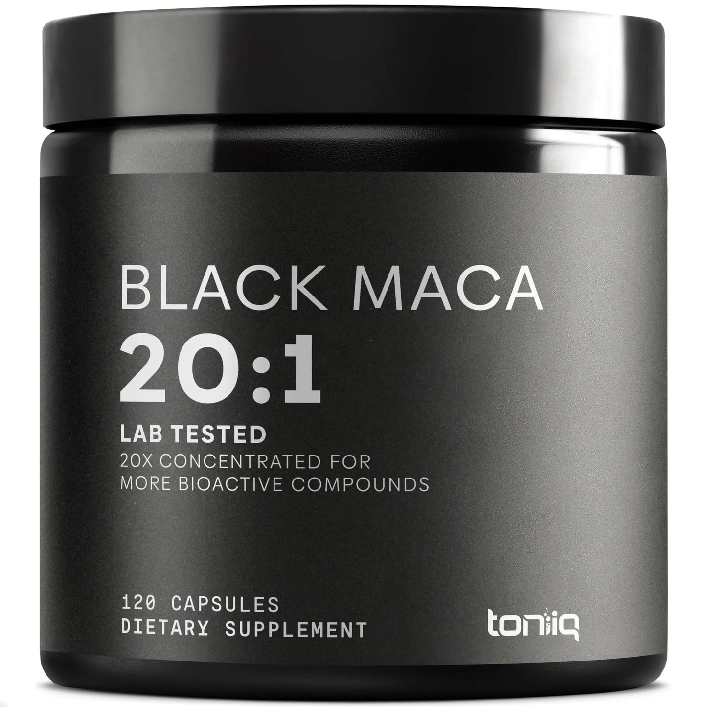 Toniiq Black Maca Root - Ultra High Potency 20:1 Extract - Single Origin, Wildcrafted & Highly Concentrated - Third-Party Lab Tested - 120 Capsules Toniiq buy supplements Au