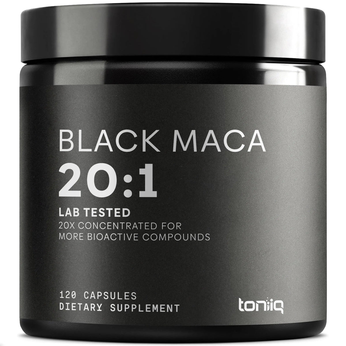 Toniiq Black Maca Root - Ultra High Potency 20:1 Extract - Single Origin, Wildcrafted & Highly Concentrated - Third-Party Lab Tested - 120 Capsules Toniiq buy supplements Au