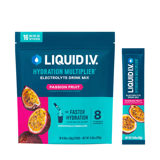 Liquid I.V.® Hydration Multiplier - Passion Fruit | Electrolyte Powder Drink Mix | 1 Pack (16 Servings) Liquid I.V.Buy Supplements Australia