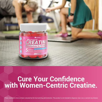 Creatine for Women Gummies, Micronized Creatine Monohydrate + Myo-Inositol, Collagen Peptides, BCAAs, Hyaluronic Acid, Vitamin B6 B12, Zinc for Enërgy, Föcus, Hörmonal Balance, Sugar Free, 120 Counts LILICAREBuy Supplements Australia
