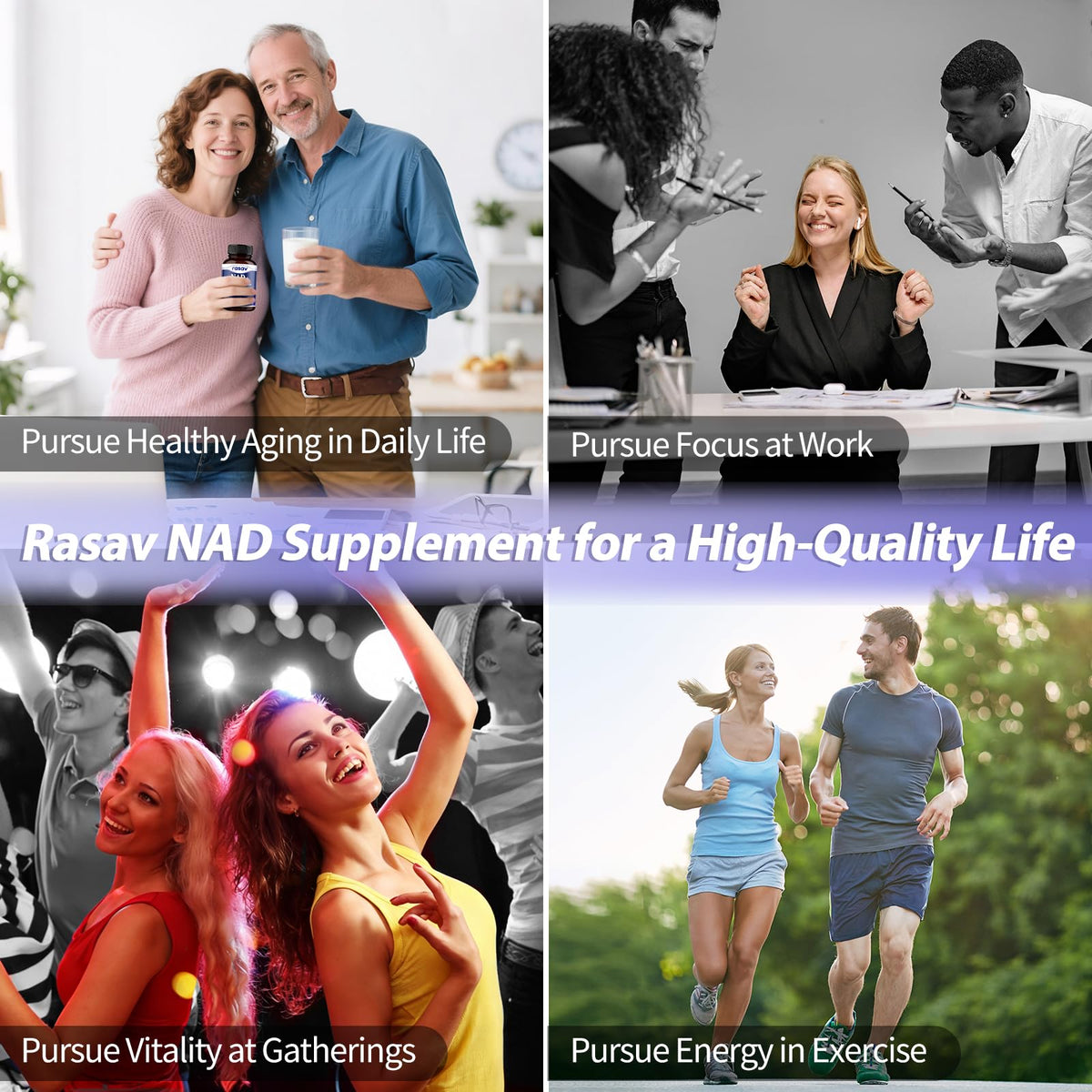 Rasav NAD Supplement 10-in-1 Extra Strength – NAD Resveratrol with CoQ10, Urolithin A, Green Tea Extract & ALA – NMN Supplement Alternative for Women & Men RasavBuy Supplements Australia