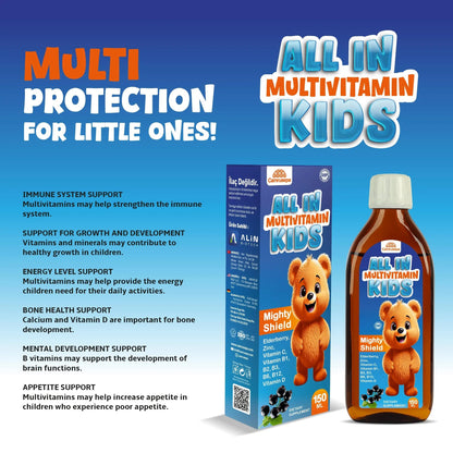 CAMRUSEPA All in Multivitamin Kids Syrup – Black Elderberry Flavored, Inositol, Zinc, Vitamin C, Daily Liquid Multivitamin CamrusepaBuy Supplements Australia