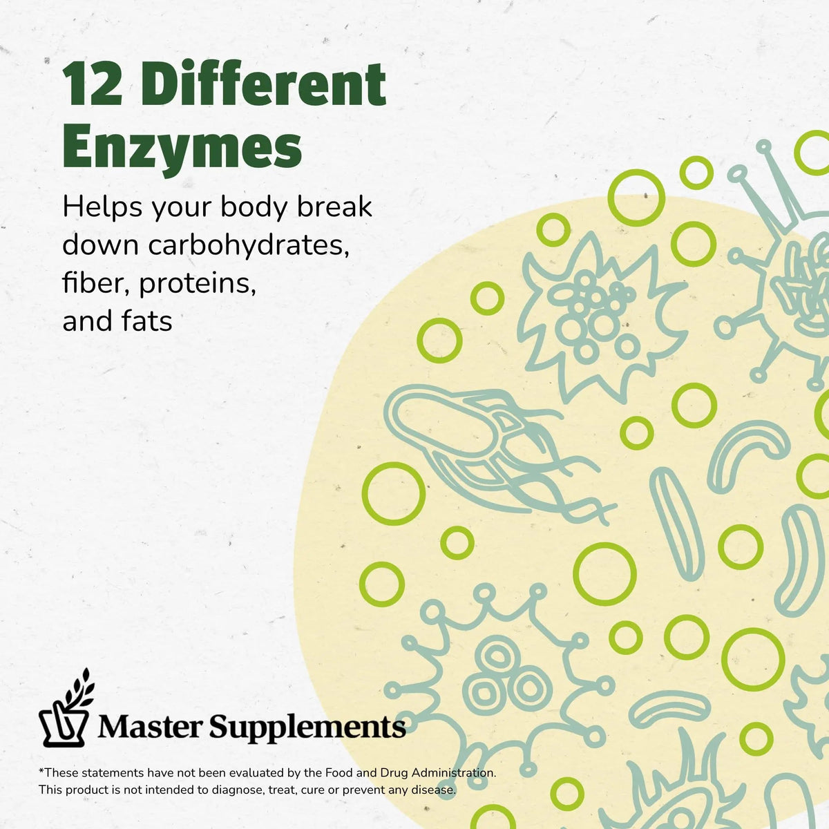 Master Supplements Enzalase - 50 Capsules, Pack of 3 - Probiotic Compatible Enzymes - Provides Digestive Boost + Gas & Bloating Relief - Gluten Free - 150 Total Servings ENZALASE buy supplements Au