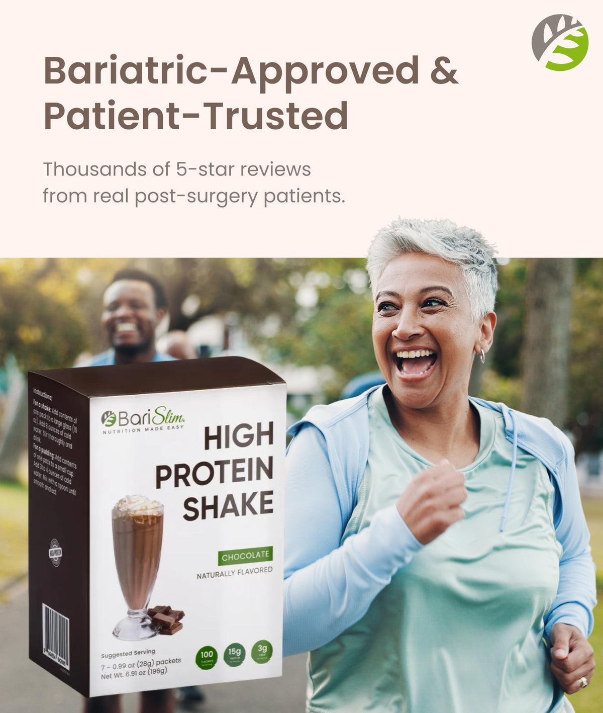 BariSlim High Protein Shake - Delicious & Nutritious Meal Replacement Shake - Low Sugar & Carb - Formulated for Bariatric Patients & Post-Weight Loss Surgery Support | Chocolate Shake (9 oz) BariSlim buy supplements Au